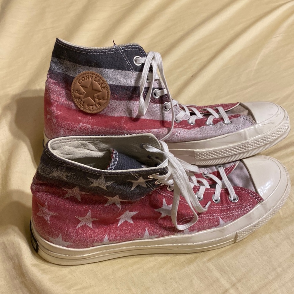 RARE Chuck Taylor 70 Converse sneakers American Flag Old Glory Unisex 10/12 - Picture 2 of 6